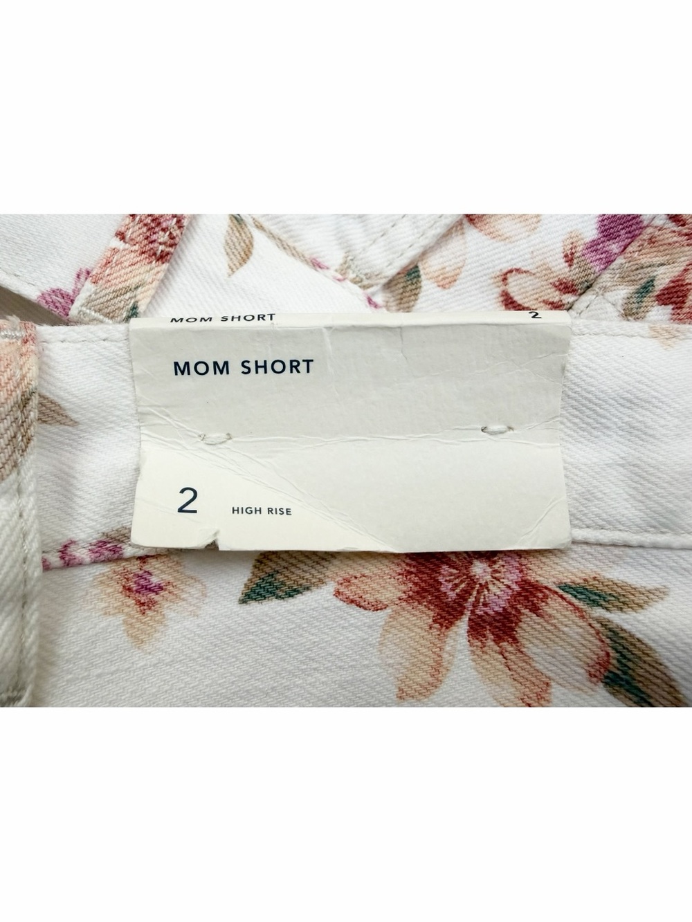 American Eagle Floral Pleated High Rise Mom Shorts Jean Shorts Size 2 - Picture 5 of 7